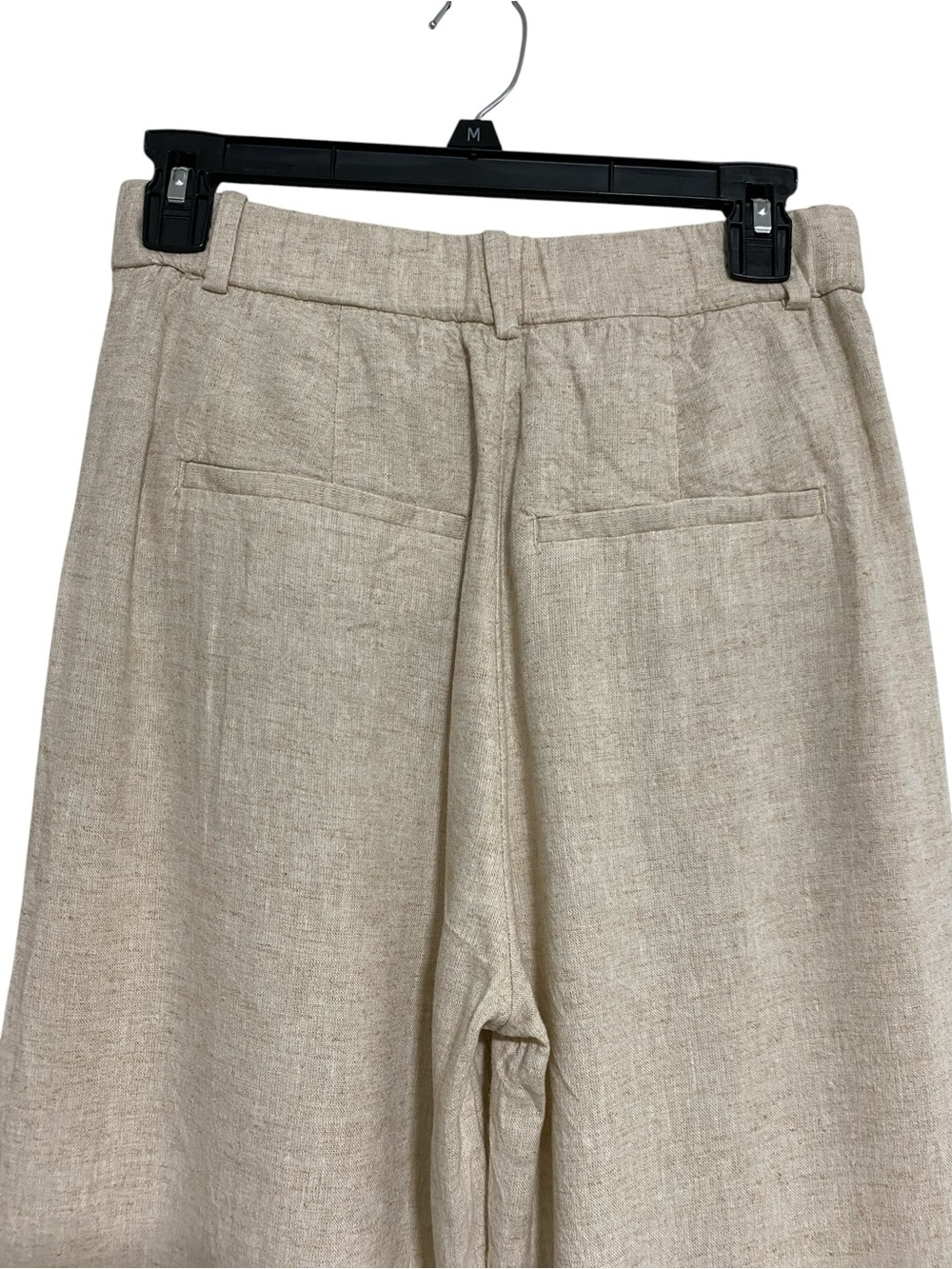 Abercrombie & Fitch Sloane Ultra High Rise Wide Leg Linen Blend Pant Oatmeal - Picture 7 of 10